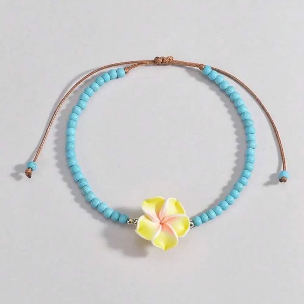 beaded boho anklet  A546